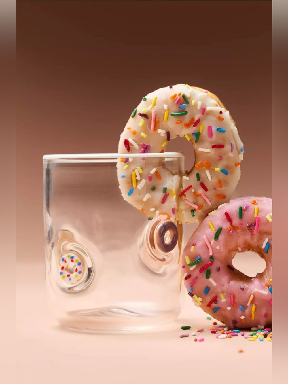 NEW Anthropologie Brunch Icon Juice Glass, Donut